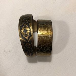 Brass bracelets from West Africa